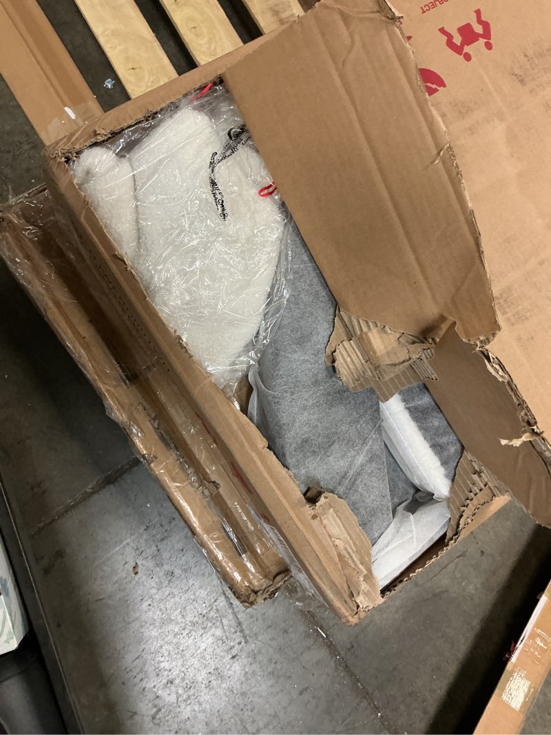Condition photo showing Good Condition for (similar) barnfurin twin size bed frame,cloud boucle upholstered platform bed frame with headboard, soft rounded corners, no box spring required, non-slip and noise-free, easy assembly, cream twin cream
