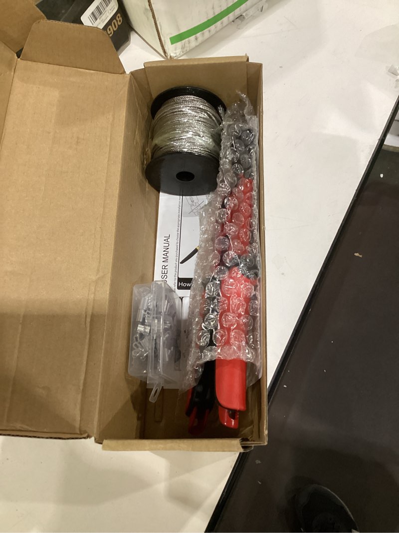 Condition photo showing Good Condition for Wire Rope Crimping Tool Kit, with 1/16-304 Stainless Steel Cable 165 ft (7x7 Strand Core), 100 Cable Ferrule Aluminum Loop Sleeve Stops (165ft Rope 100 Loop, Red, 1) 165ft Rope 100 Loop Red 1