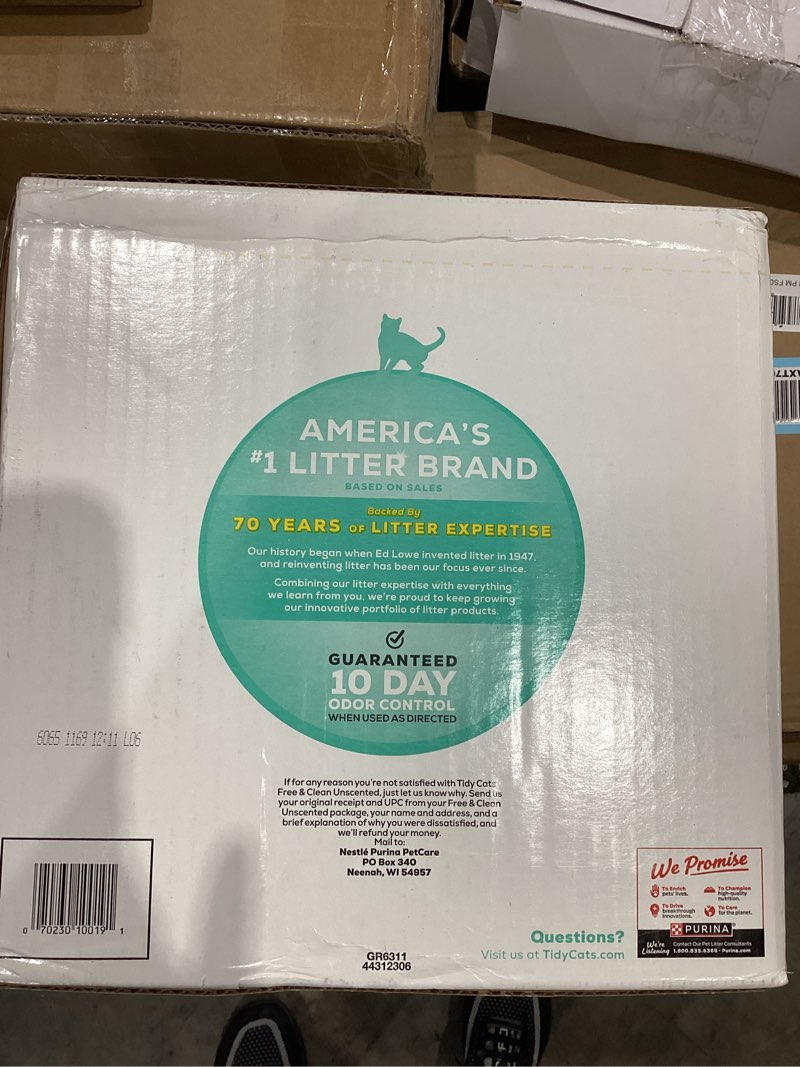 Condition photo showing New/Like New for purina tidy cats free and clean unscented cat litter - 38 lb. box 38 pound (pack of 1)