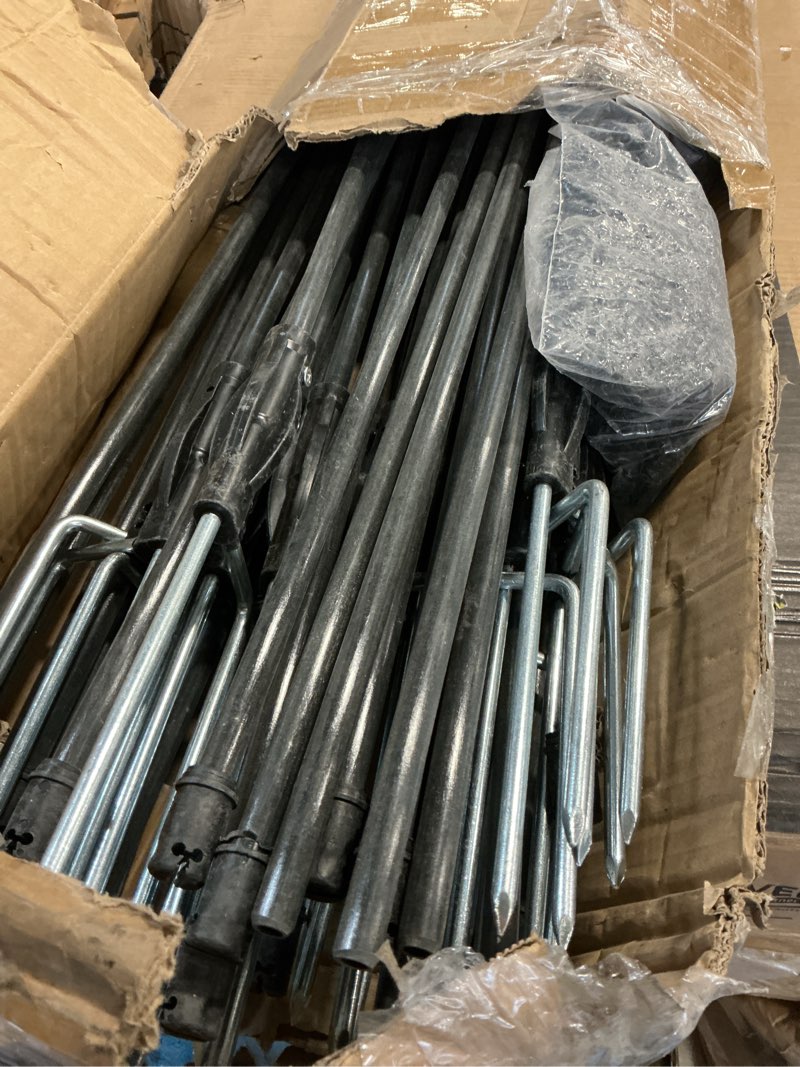 Condition photo showing As Is for 76 Inches High Fiberglass Step-in Electric Fence Portable Posts with Double Spikes - 40 Posts Come with 200 Clips 76 in x 40