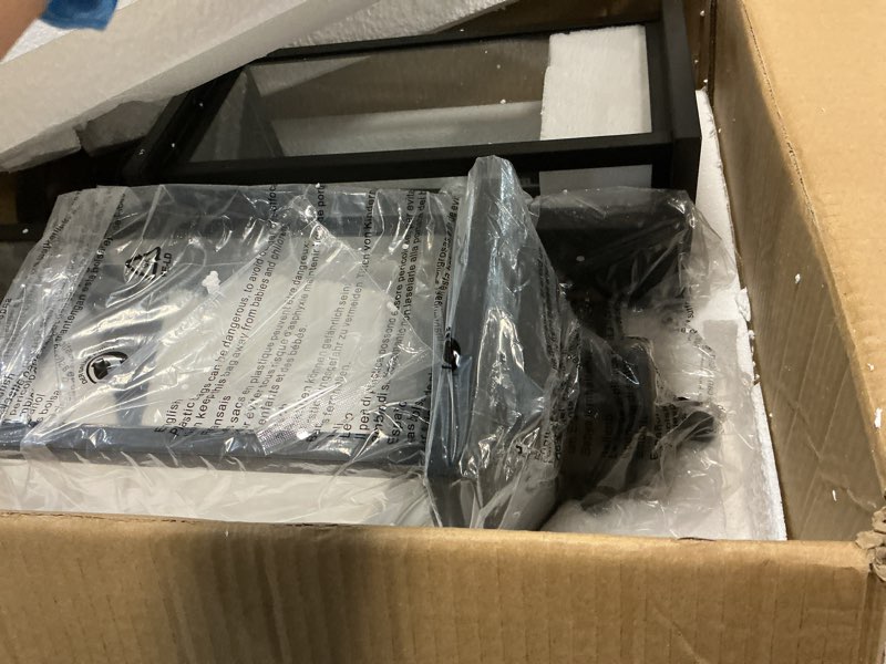 Condition photo showing Good Condition for 24" dusk to dawn outdoor wall light fixture 2 pack-black extra large modern porch lantern 3-light, waterproof exterior lighting sconce wall mount, outside lamp for entryway garage coach e12 base 2 pk dusk to dawn black
