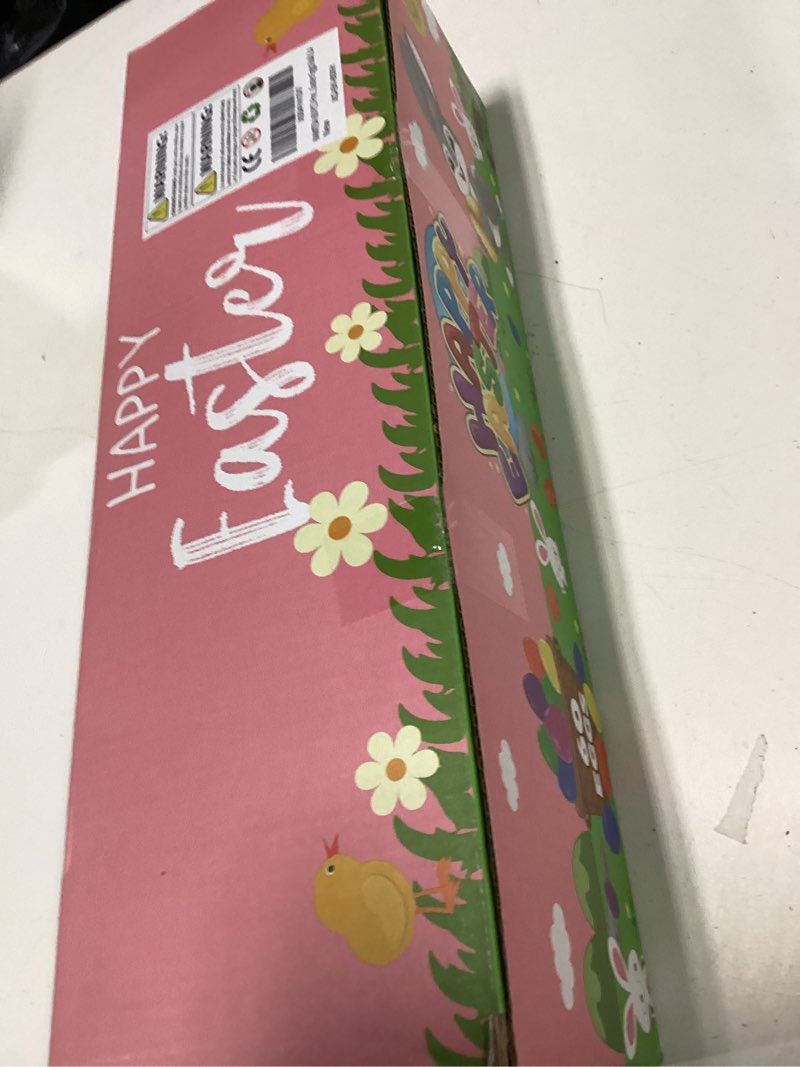 Condition photo showing New/Like New for 60 pack 2.4 inch plastic printed easter eggs, empty fillable eggs bulk for easter egg hunt, easter basket stuffers fillers, classroom prize supplies, filling treats and party favors