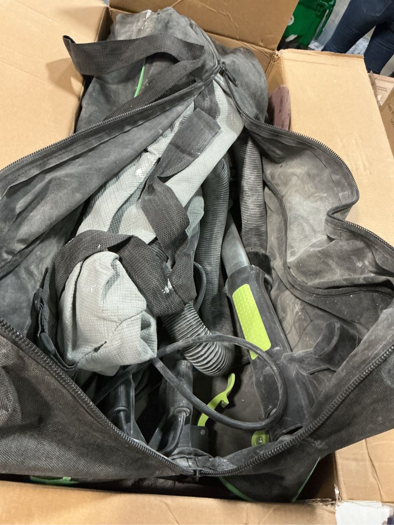 Condition photo showing As Is for mytol drywall sander, 7.2a electric drywall sander with vacuum dust collection, led light, 6 variable speed digital display 900-1800rpm, foldable & extendable handle green