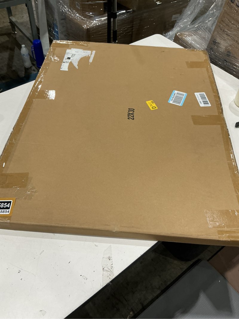 Condition photo showing New/Like New for 22x30 picture frame black, with hd plexiglass durable and scratch-proof for horizontal or vertical wall mounting, 1 pack black 22x30