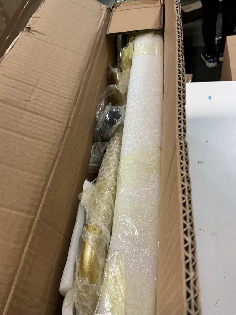 Condition photo showing Good Condition for DR.IRON Gold Coat Racks, Metal Coat Racks Freestanding with Crossbar and Heavy Base, Modern Coat Rack Stand, L Shaped Clothing Rack for Entryway, Bedroom, Living Room or Office L-150CM