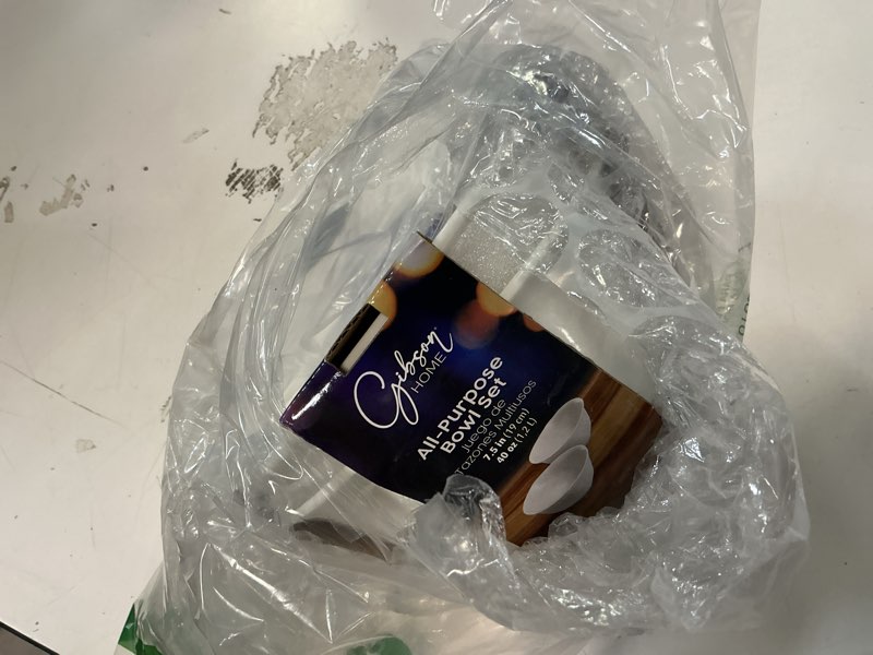 Condition photo showing Good Condition for Gibson Home 2 Piece 7.5 Inch Ceramic All-Purpose Round Bowl Set in White