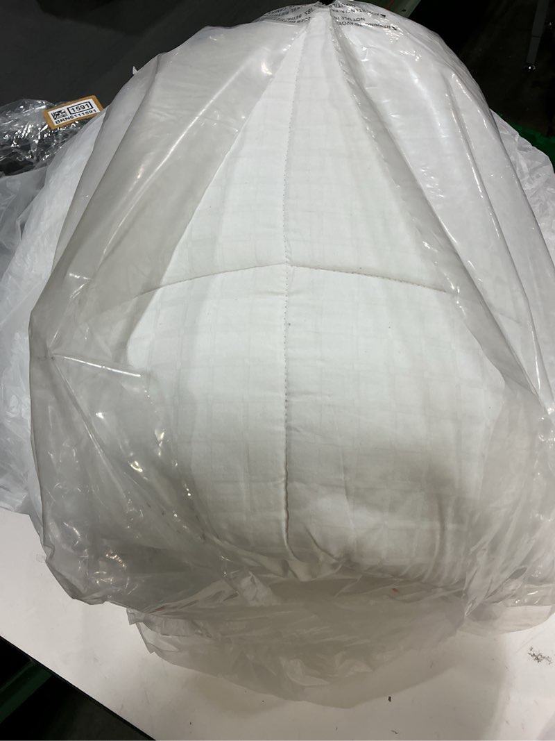 Condition photo showing As Is for Serta ComfortSure Queen Mattress Cover, Fitted Pillow Top Mattress Pad, Super Soft and Breathable Quilted Cotton Protector with 18" Elastic Deep Pockets for Secure Fit, White