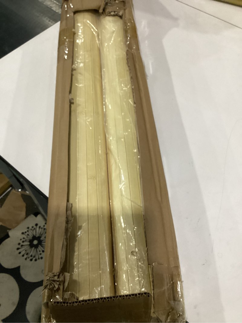 Condition photo showing Good Condition for similar to****** bamboo blinds for interior windows, easy to install bamboo shades for indoor windows, custom roller shades for indoor window and outdoor patio, 23\" w x 48\" h bamboo carbonized broad 23\"w x 48\"h