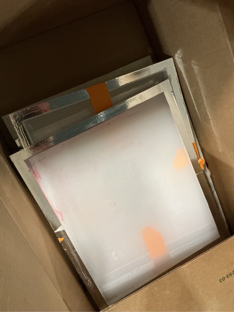 Condition photo showing As Is for caydo 6 pieces 20 x 24 inch aluminum silk screen printing frames with 160 white mesh for screen printing