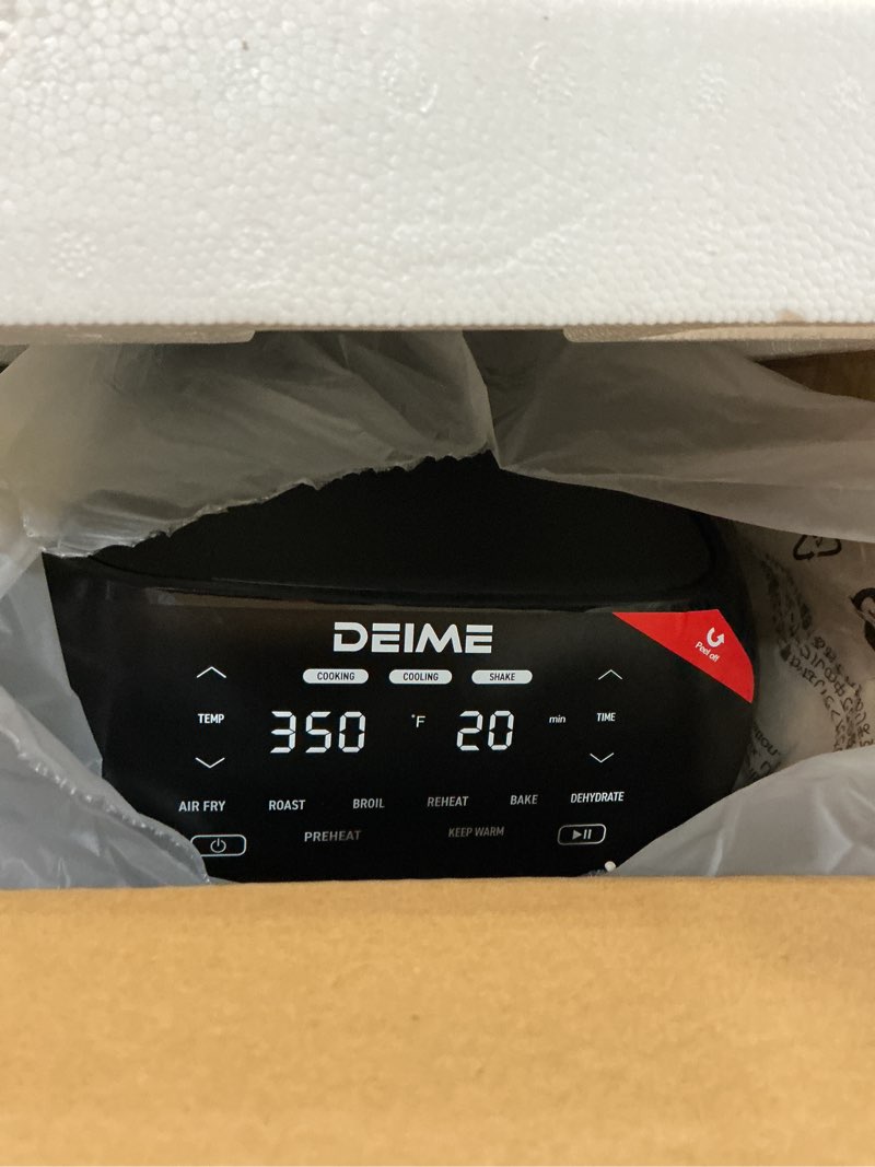 Condition photo showing Good Condition for Air Fryer 6.2 QT Large Capacity Oilless Hot Air Fryers Oven 1500W Healthy Cooker with 8 Presets, Digital LCD Touch Screen, Visual Cooking Window, Non-Stick Basket, Included Recipe (Black-M)