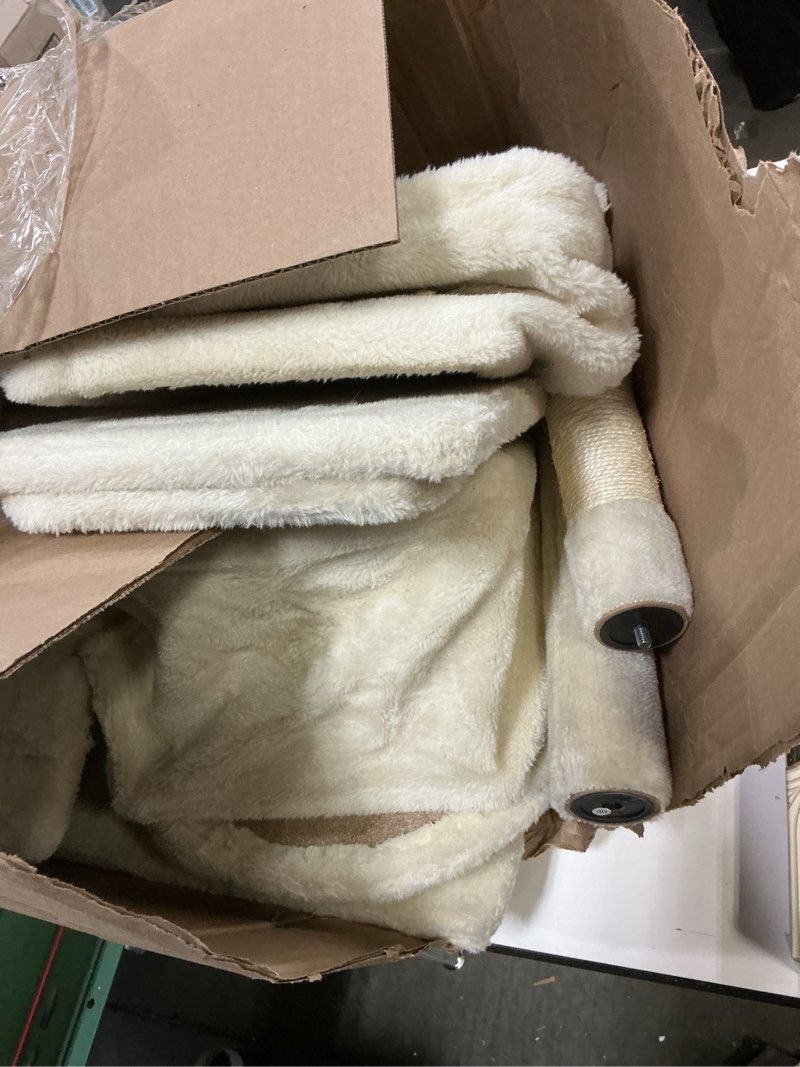 Condition photo showing As Is for FDW Cat Tree 54in Cat Tower Multi-Level Durable Cat Scratching Post & Cozy Fun Cat Jumping Platform Space Saving Cat Condo Pet Play House for Indoor Cats,Beige