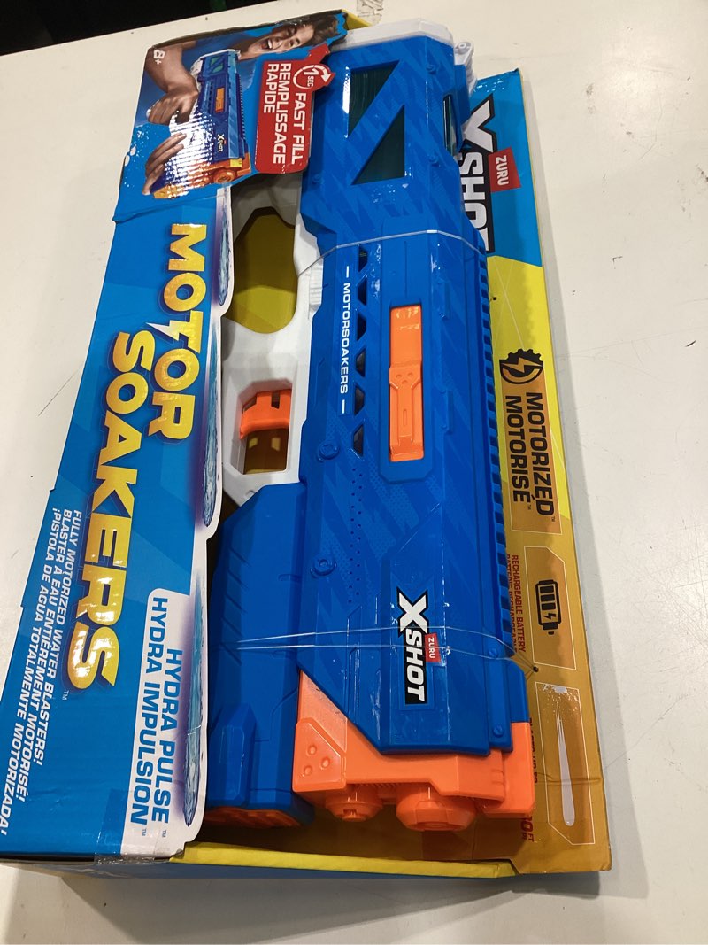 Condition photo showing As Is for zuru x-shot water - fast fill hydra pulse motor soaker
