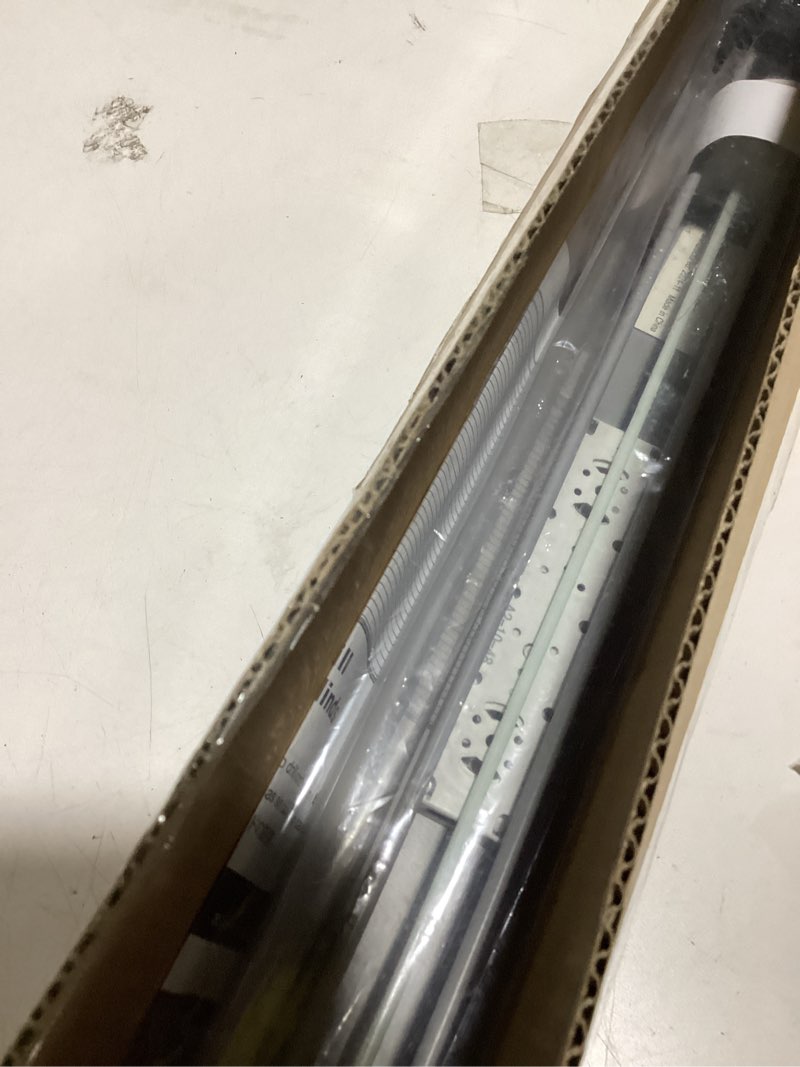 Condition photo showing As Is for LazBlinds No Tools No Drill 1" Vinyl Mini Blinds, Cordless Blinds for Windows, Light Filtering Horizontal Window Blinds & Shades, 23" W x 48" H, Grey Cordless-grey 23" W x 48" H