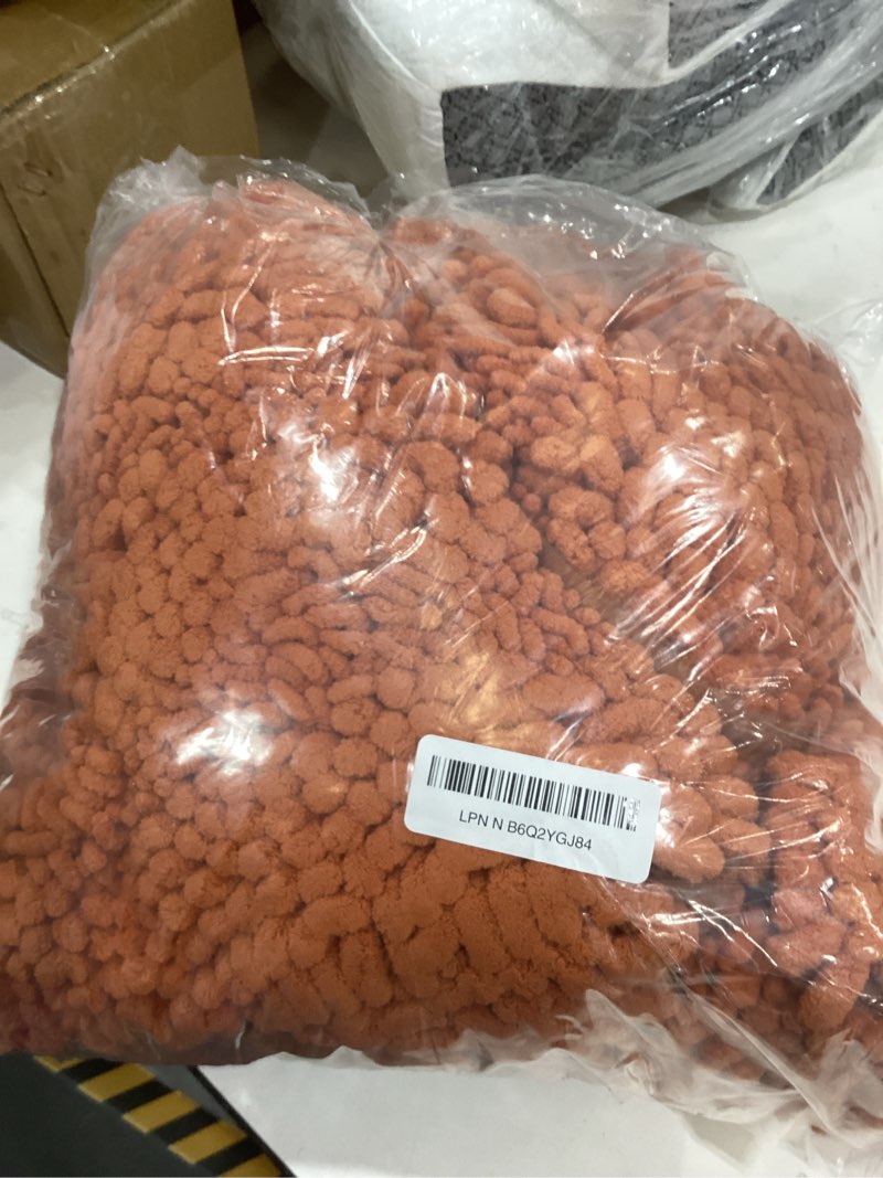 Condition photo showing As Is for Non Slip Thick Shaggy Chenille Bathroom Rug Sets 2 Piece, Thickened Hot Melt Rubber Bottom Bath Mats for Bathroom, Bath Rugs Quick Dry Machine Washable for Shower (Burnt Orange, 32"x20" Plus 17"x24") Burnt Orange 32"x20" Plus 17"x24"