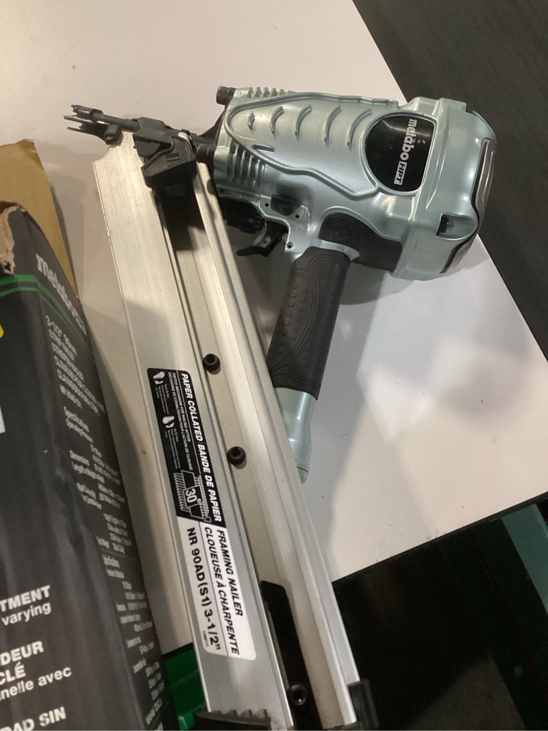Condition photo showing As Is for metabo hpt 35 deg framing nailer