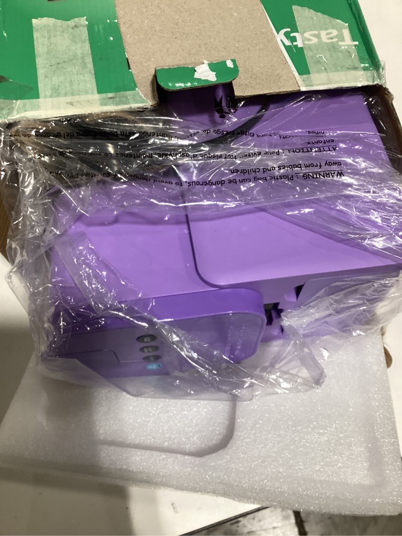 Condition photo showing New/Like New for single serve coffee maker hot and iced with bold brew, small coffee machine for k cup and ground, fits 7.3'' travel mug, brews up to 16 oz, 5 cup sizes, compact for office, rv& hotel, lavender
