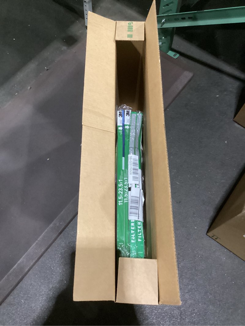 Condition photo showing As Is for Filtrete 11.5x23.5x1 AC Furnace Air Filter, MERV 8, MPR 700, Tough on Pollen, Easy on Airflow, 3-Month Pleated 1-Inch Electrostatic Air Cleaning Filter, 4-Pack (Actual Size 11.19 x 23.19 x 0.81 in)