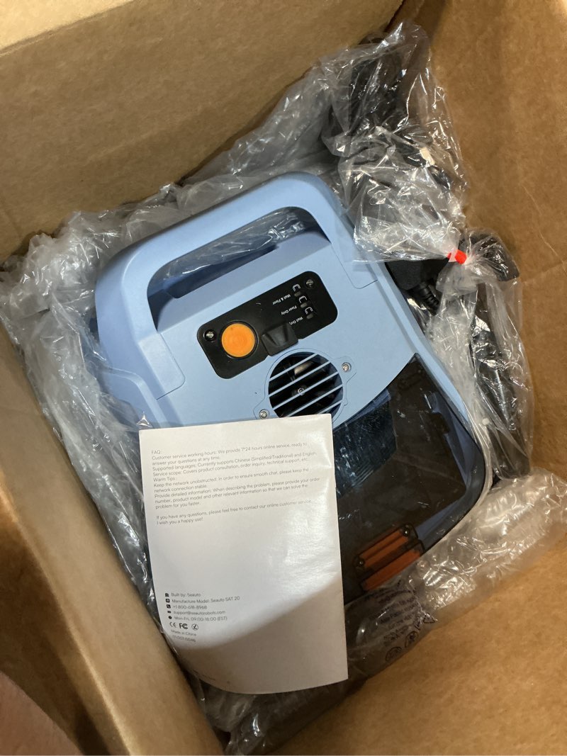 Condition photo showing As Is for (2026 upgrade) pool vacuum for inground pools, robotic pool cleaner, wall climbing pool cleaner, cleans pool floors, drain & walls & waterline, cleaning up to 2100 sq.ft, 180 min
