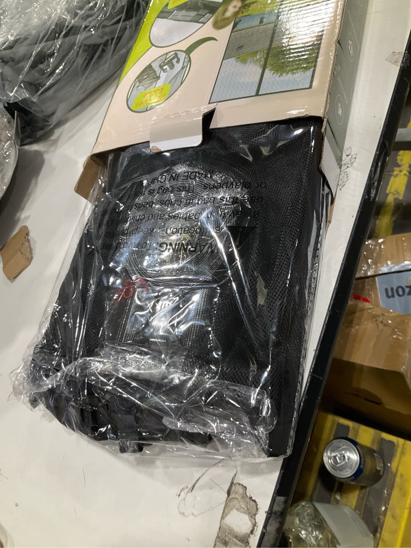 Condition photo showing Good Condition for magnetic screen door - fits door opening 36 x 82 in, actual screen size 38"x83", hands free mesh partition,heavy duty curtain keeps bugs out, frame hook & loop, pet and kid friendly fit door 36" wide x 82" high polyester-black