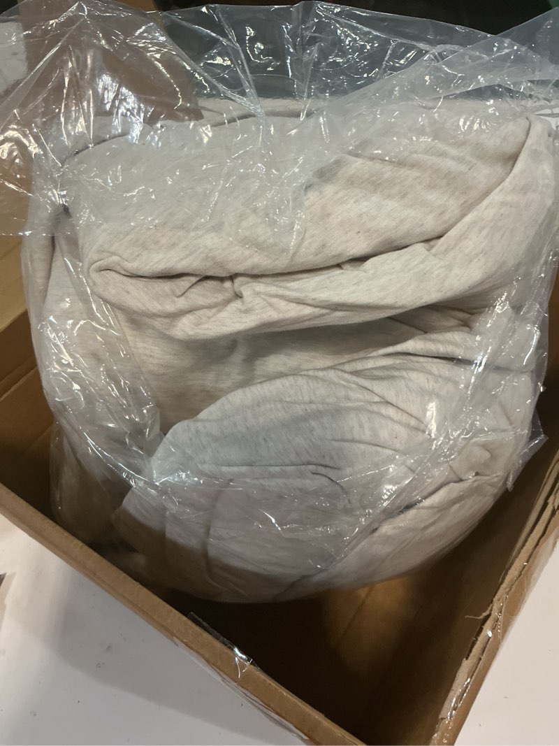 Condition photo showing Good Condition for amazon basics 4 piece bed sheets set, 100% cotton jersey, includes super soft, flat and fitted sheets, pillowcase, king, oatmeal, solid king oatmeal