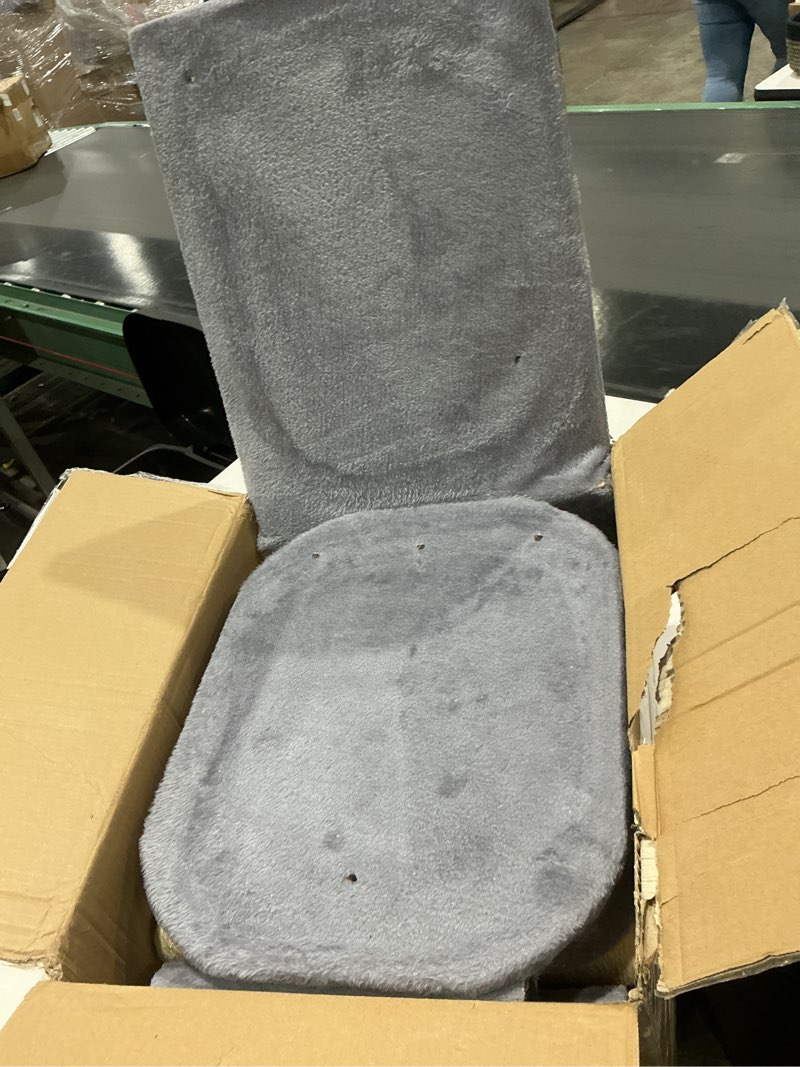 Condition photo showing Good Condition for yunique cat tree with cat condo and big hammock, grey 39.4'' grey