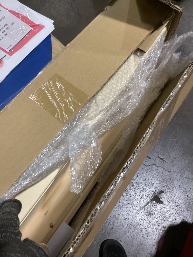 Condition photo showing Good Condition for SmartStandard 32in x 80in Sliding Barn Wood Door Pre-Drilled Ready to Assemble, DIY Unfinished Solid Spruce Wood Panelled Slab, Interior Single Door Only, Natural, K-Frame (Fit 6FT Rail) 32 x 80 inch Natural