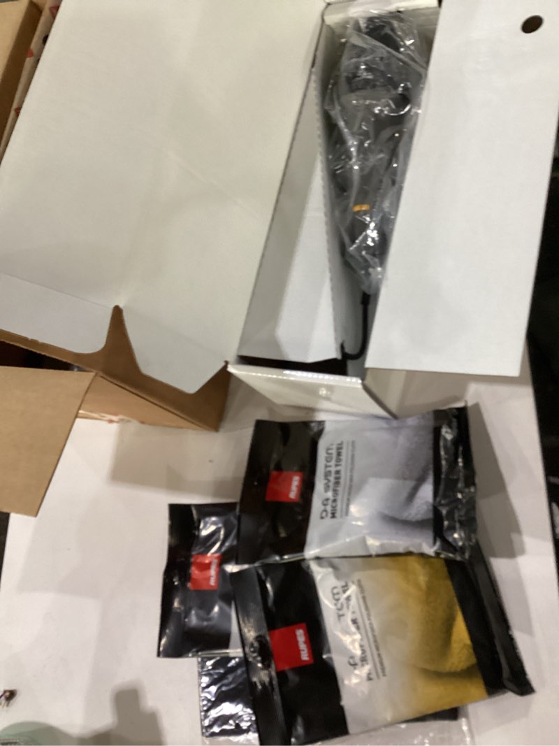 Condition photo showing As Is for rupes bigfoot lhr15 mark v random orbital complete polishing kit | includes d-a high performance polishing pads, compounds, cloths, claw pad, cable clamp & tool bag | precisionpro backing pad complete kit