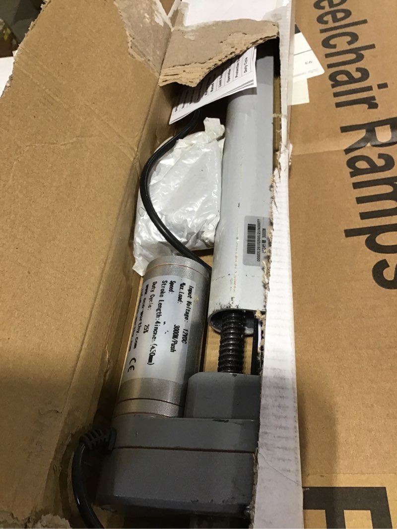 Condition photo showing As Is for ECO-WORTHY Heavy Duty 330lbs/1500N Solar Tracker Linear Actuator Multi-Functions (12V, 18") IP54 Waterproof Linear Motion Actuator 1 18" (450mm)