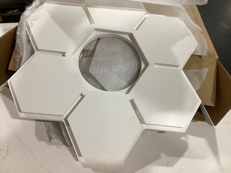 Condition photo showing Good Condition for ekena millwork cmp18dy-06000 daisy architectural grade pvc contemporary urethane ceiling medallions 18"od x 6"id x 6 1/4"c x 1"p 18-in. od x 6-in. id one-piece
