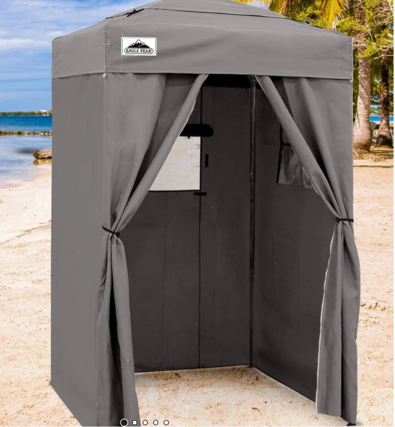 Flex Ultra Compact 4 Ft. W x 4 Ft. Metal Pop-Up Vented Top Changing Room Canopy