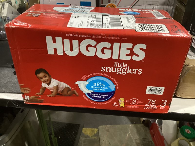 Condition photo showing New/Like New for huggies little snugglers diapers - size 3 - 76ct