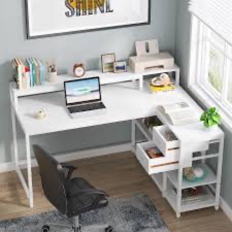 L shape desk box B 