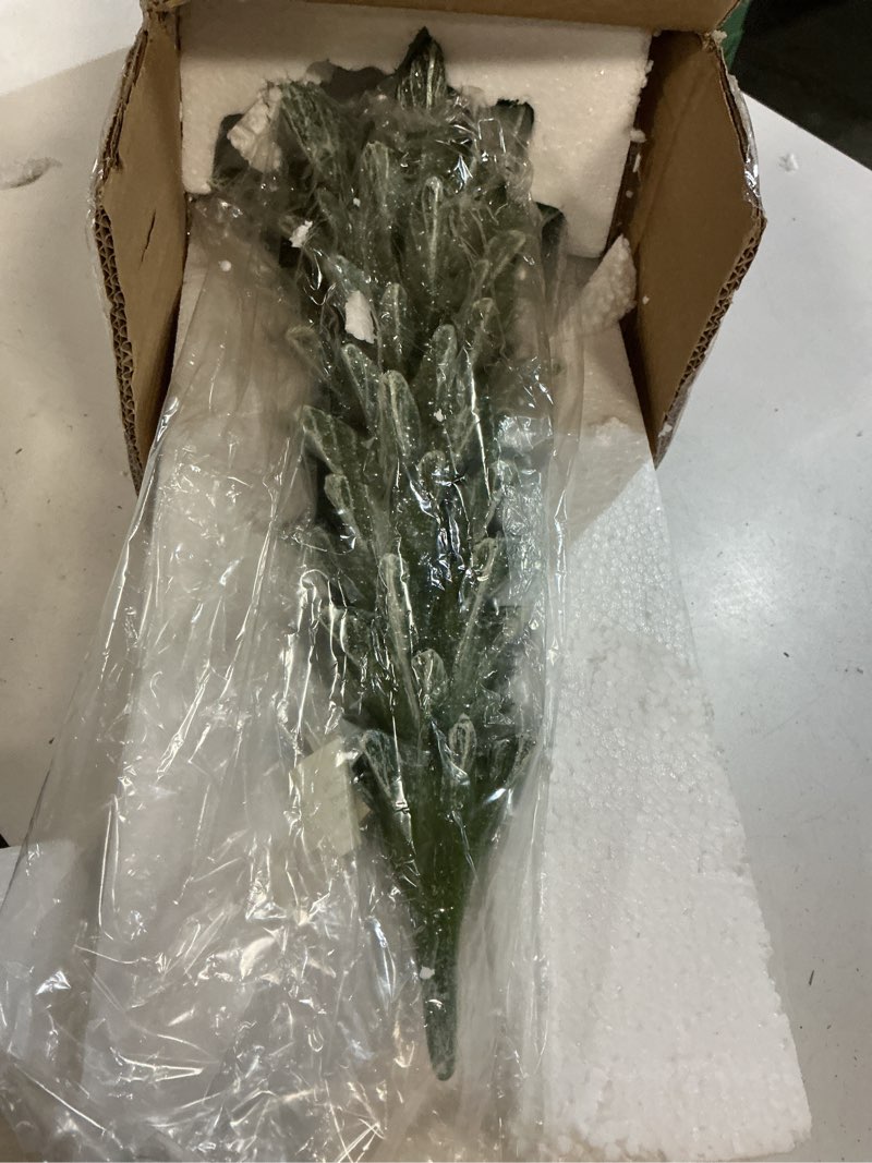 Condition photo showing New/Like New for glitzhome 14.75" h tabletop christmas tree, artificial resin tree mini christmas trees for home standing tree party desktop decoration green