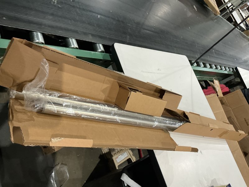 Condition photo showing Good Condition for ivilon drapery treatment window curtain rod - square design 1 1/8 rod. 72 to 144 inch. satin nickel 72 to 144 in.