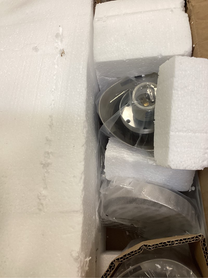 Condition photo showing Good Condition for HAHZT Bathroom Vanity Light Fixtures: Brushed Nickel 3-Light Mid Century Modern Bathroom Lighting Fi