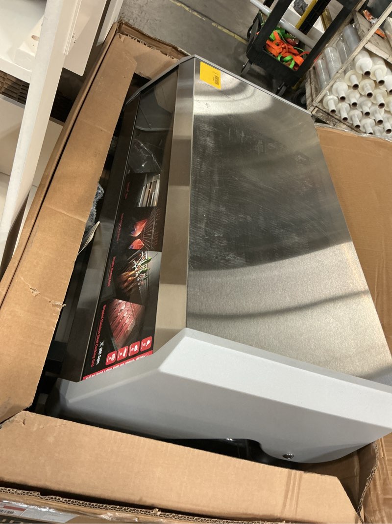 Condition photo showing As Is for monument denali stainless steel 6-burner infrared liquid propane gas grill with 1 side burner