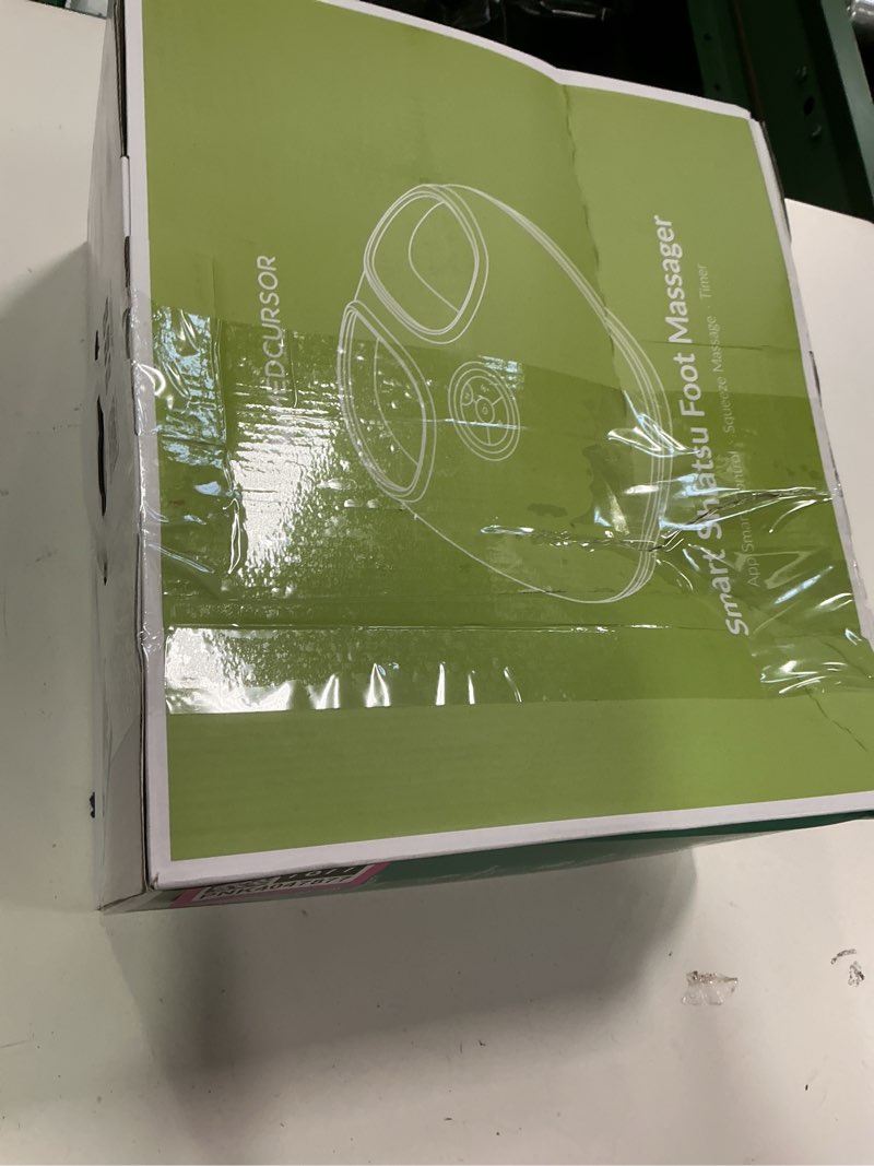 Condition photo showing New/Like New for Medcursor Foot Massager with Heat, Shiatsu Deep Kneading Machine, Multi Air Compression Intensity, Smart APP Mobile Remote Control and Foot Massage Relax for Home and Office Use, Gifts for Women Mom MDFM500