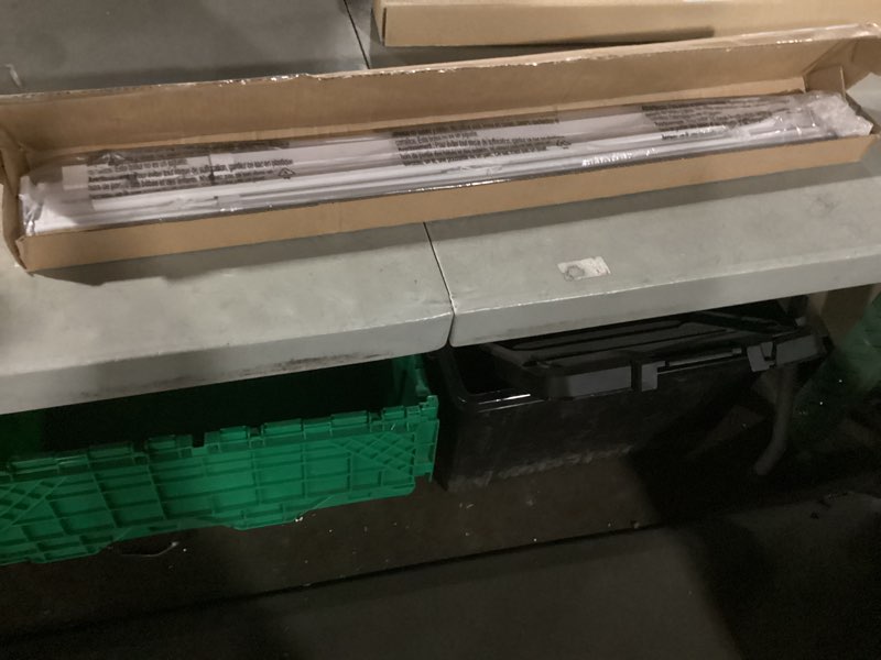 Condition photo showing New/Like New for lazblinds no tools no drill 1" vinyl mini blinds, cordless blinds for windows, light filtering horizontal window blinds & shades, 34 1/2" w x 64" h, white cordless-white 34 1/2" w x 64" h