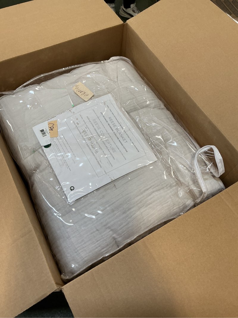 Condition photo showing New/Like New for Welhome Cotton Gauze Blanket - Full/Queen Size (Storm Cloud) - 96" x 96" - Supersoft - Superior