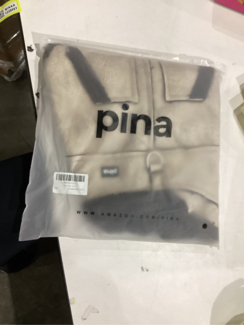 Condition photo showing New/Like New for PINA Dog Jacket for Small Medium Large Dogs, Waterproof Dog Coat with Built in Harness Dogs Winter Jacket, Puppy Cold Weather Coats, Warm Fleece Windproof Puppy Snowsuit S(chest:17.7in, 7-9lb) Beige
