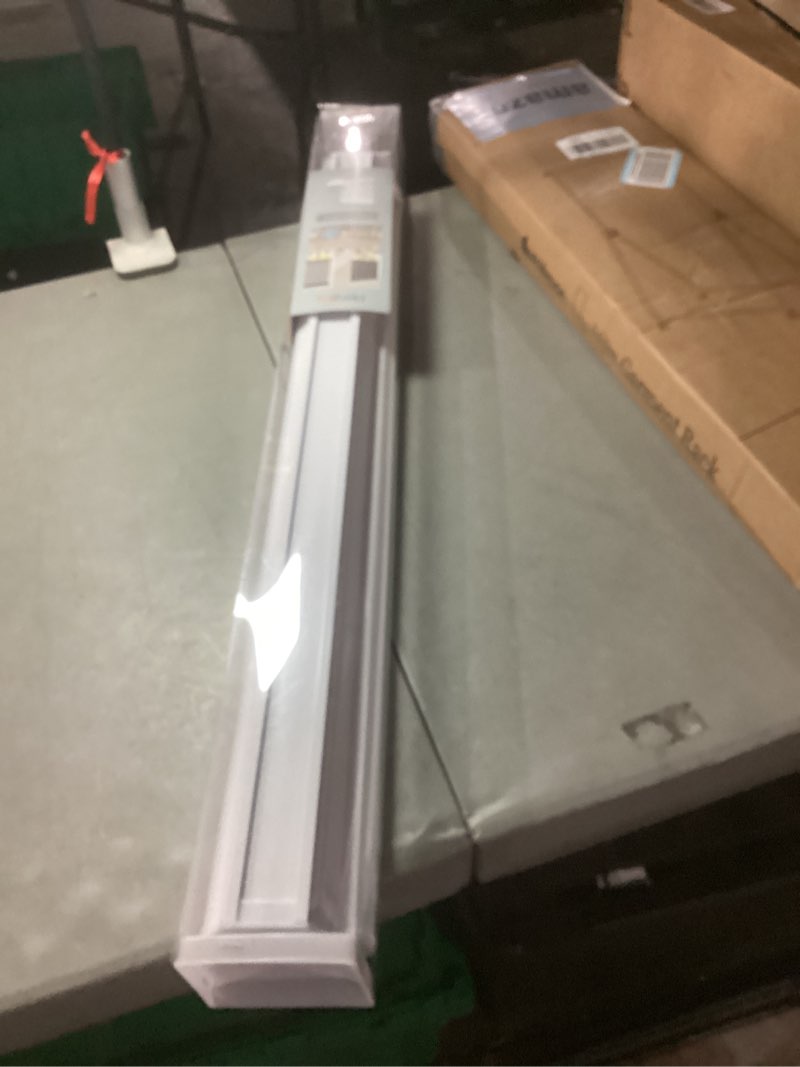 Condition photo showing As Is for persilux cordless zebra blinds for windows free-stop window shades (33" w x 64" h, white) dual layer light control for day and night, light filtering sheer shades for home, bedroom, easy to install 33"w x 64"h white