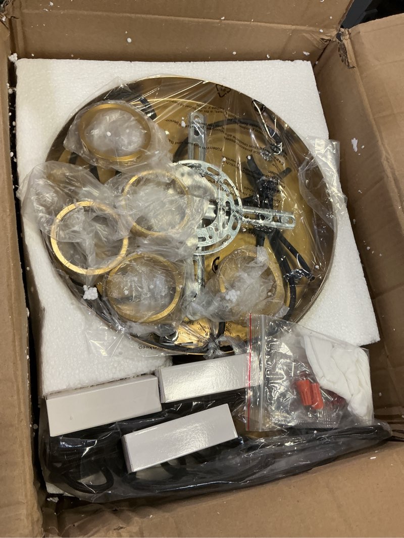 Condition photo showing As Is for 5-light raindrop pendant light fixtures, brass glass pendant lighting, teardrops modern hanging light for entryway foyer kitchen island dining living room hallway 5-light brass-rope