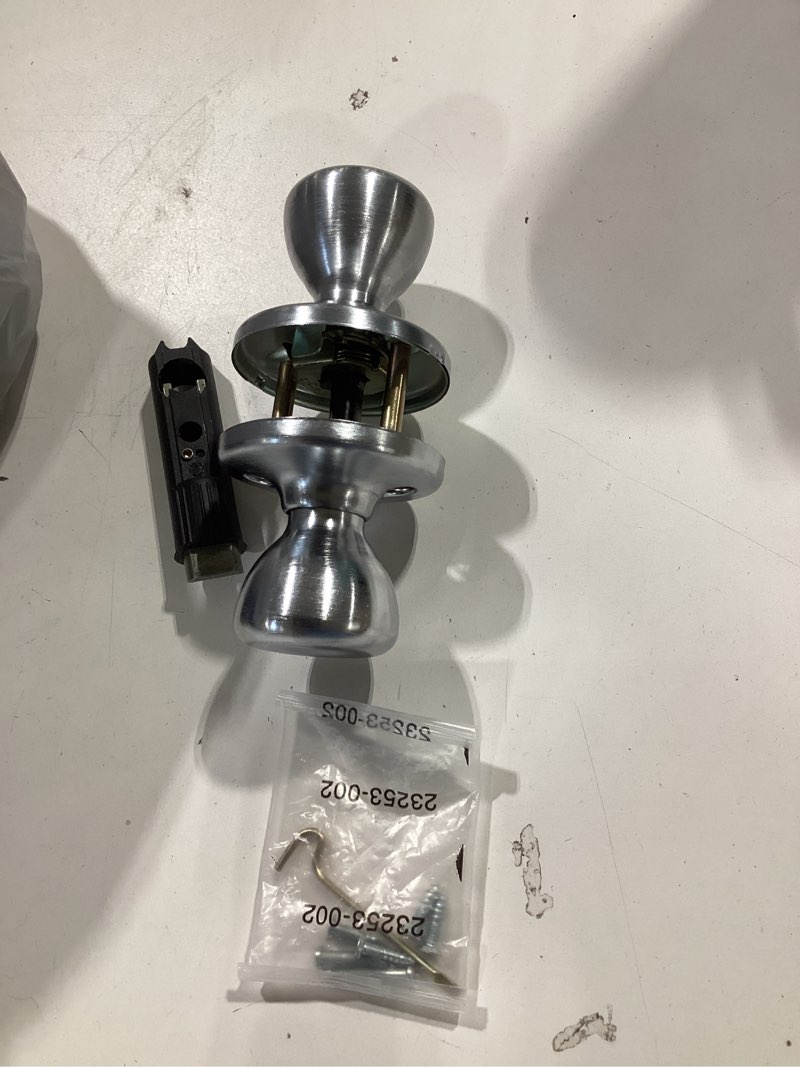 Condition photo showing Good Condition for kwikset mobile home satin chrome privacy knob right or left handed