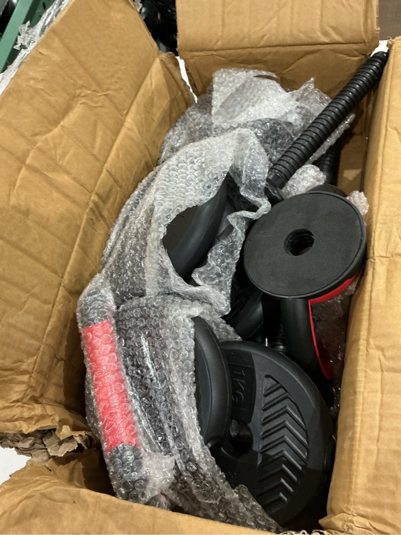 Condition photo showing As Is for adjustable dumbbell, 20/30/40/60/80lbs dumbbells set, 4-in-1 free weights for women/men workout equipment used as barbell/kettlebells/push up stand for home gym upgrade 20lbs (10lbs*2)
