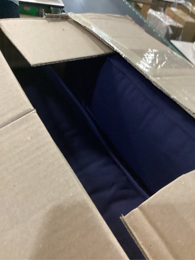 Condition photo showing As Is for greendale home fashions outdoor 2-piece sunbrella premium deep seat cushion set, canvas navy