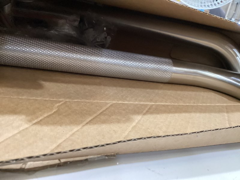 Condition photo showing Good Condition for brushed nickel angled grab bar 16 inch, zepolu stainless steel l-shaped safety grab rail, bathroom mobility aid handrail, wall mounted balance support assist shower handle for senior elderly handicap brushed nickel 16x16 inch