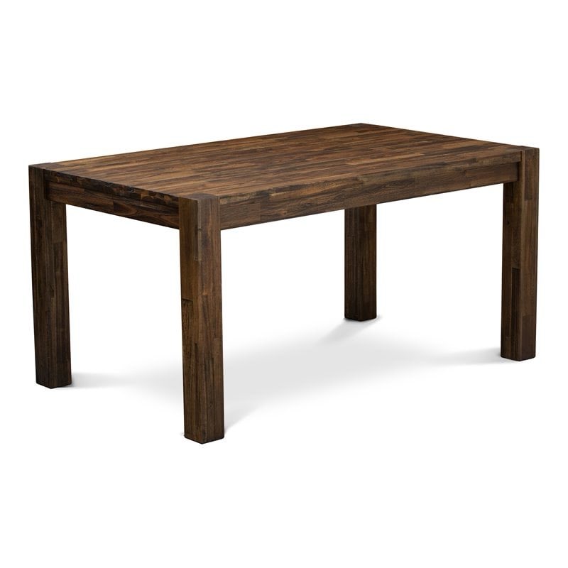 East West Furniture Celina Rectangular Wood Dining Table in Jacobean Brown