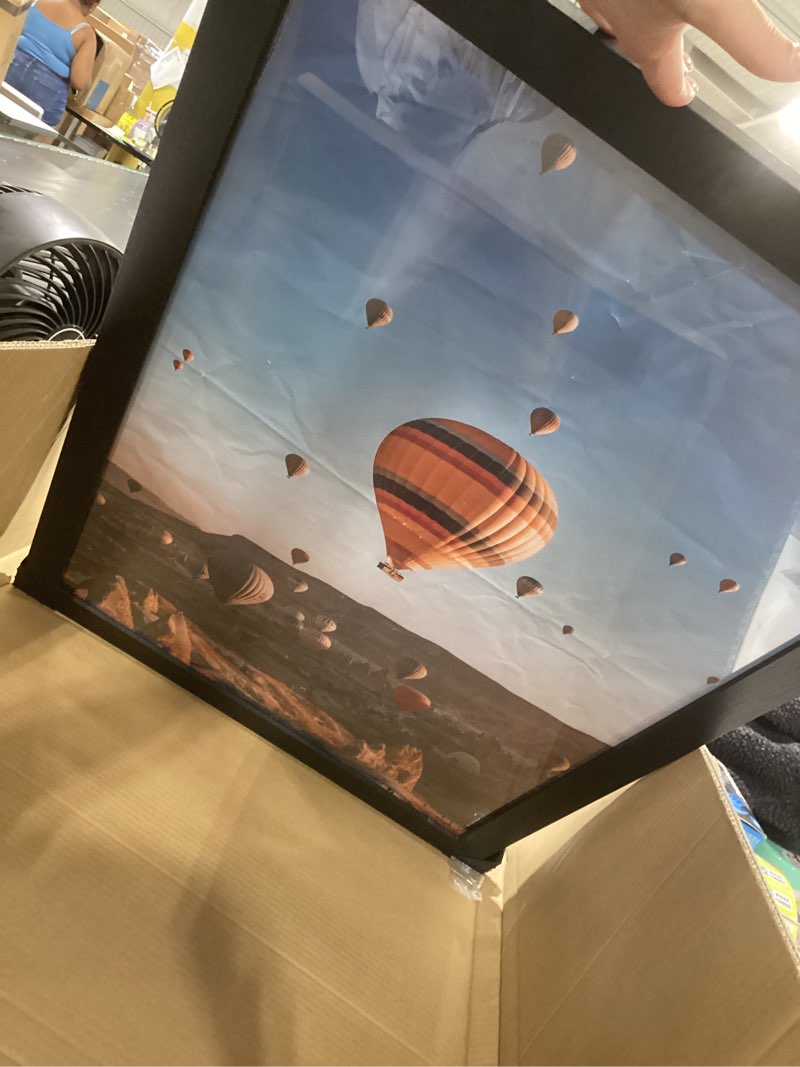 Condition photo showing Good Condition for 19.25x26.75 picture frame for wall display, 19.25x26.75 black picture frame with shatter resistant plexiglass, stable and sturdy puzzle frame for wall display, handpicked gift collection