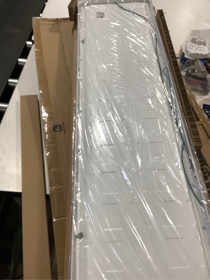 Condition photo showing Good Condition for aikvsxer 2pack 1x4 led flat panel light surface mount led ceiling light, 5500lm 50w triac 10-100% dimmable, 3000/4000/5000k selectable, 120v kitchen ceiling light fixtures for garage/laundry white white 1x4ft 2pack