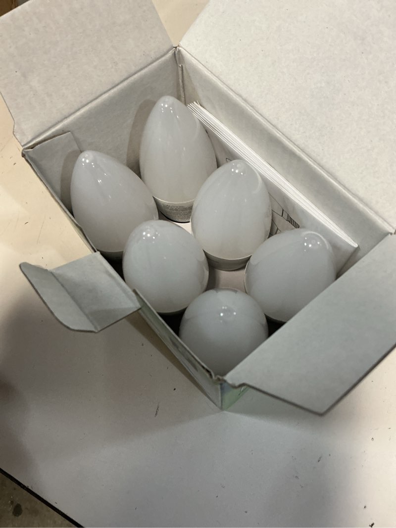 Condition photo showing Good Condition for lightinginside matter e12 led bulb, smart light bulbs 6 pack 60w equiv., compatible with alexa/apple home/google home/smartthings, rgbcw candelabra candle bulbs, 2.4g wifi, etl listed, hub required